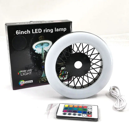 LED Ring Light Rechargeable RGB Colorful Shisha Lamp