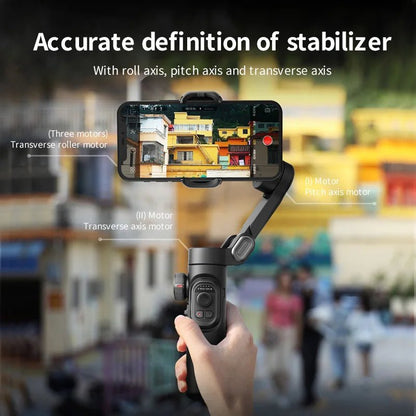 AOCHUAN Smart XE 3-Axis Handheld Gimbal Stabilizer for Smartphone with Fill Light - TechViewTechView