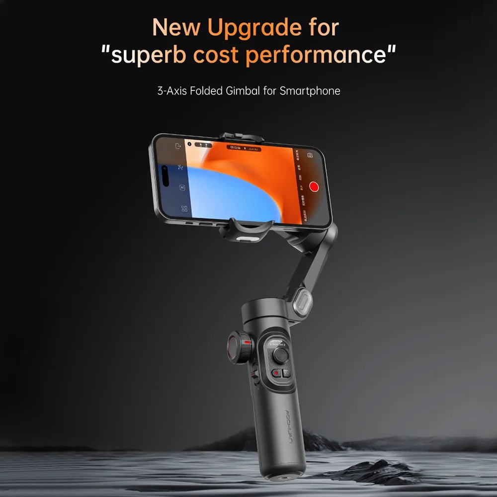 AOCHUAN Smart XE 3-Axis Handheld Gimbal Stabilizer for Smartphone with Fill Light - TechViewTechView