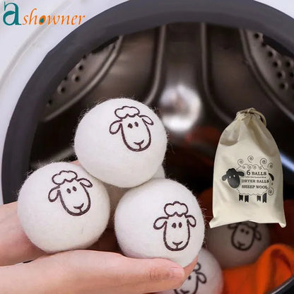Hot Wool Dryer Balls Reusable Clothes Ball 5cm Drying Washing Balls Home Wool Dryer Balls Washing Machine Accessories 1/3/4/6PCS - TechViewTechView