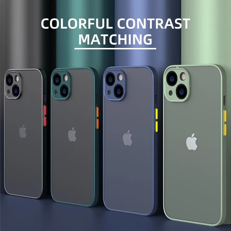 Luxury Matte Silicone Phone Case for iPhone 13/12/11/14 Pro Max/Mini/X/XS Max/XR/15/7/8 Plus/SE - Shockproof and Elegant - TechViewTechView